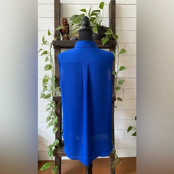 Apt 9: Elegant Royal Blue Button Down Shirt - Picture 4 of 17